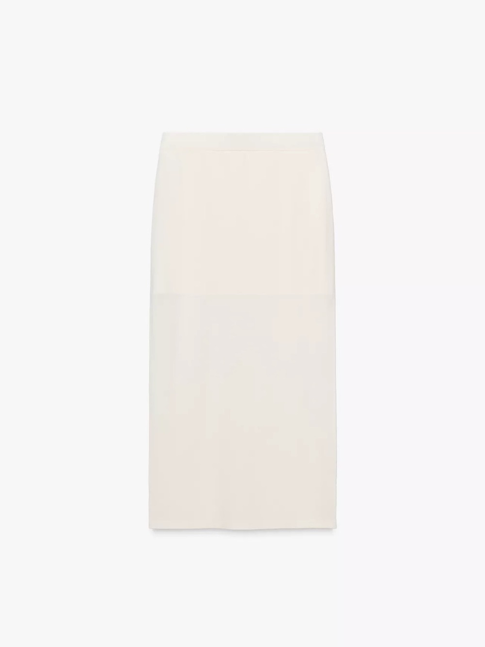 Cream Pencil Midi Skirt
